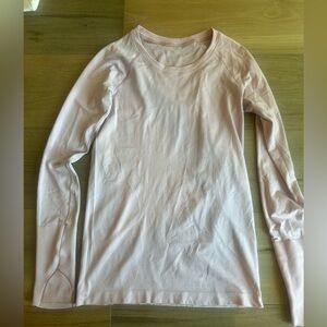Light pink lululemon long sleeve